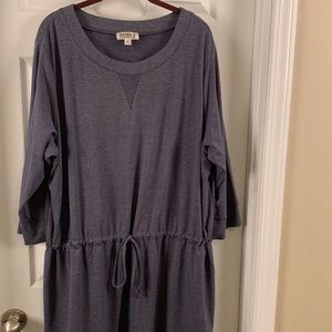 Gray/Blue Sweatshirt Dress